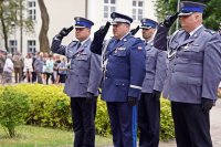 Święto Policji Łomża - przed pomnikiem Kardynała Wyszyńskiego