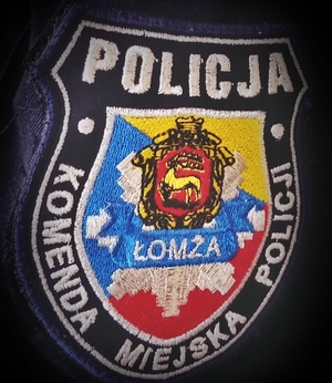 Naszywka na mundur. Komenda Miejska Policji w Łomży
