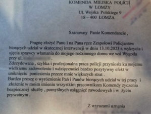 podziękowanie
