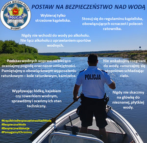 plakat BEZPIECZEŃSTWO NAD WODĄ