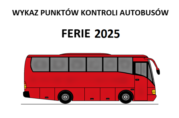 wykaz punktów kontroli autobusów - ferie 2025