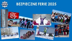 Bezpieczne ferie 2025 - kolaż zdjęć