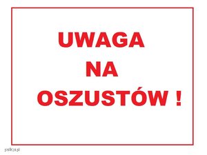uwaga na oszustów