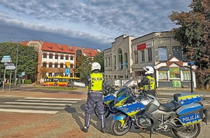 kontrola drogowa, policjanci na motocyklach