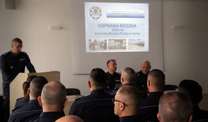 odprawa roczna z udziałem Zastępcy Komendanta Wojewódzkiego Policji w Białymstoku i zaproszonych gości