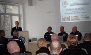 odprawa roczna z udziałem Zastępcy Komendanta Wojewódzkiego Policji w Białymstoku i zaproszonych gości